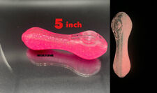 5 inch glass Freezable Tobacco Smoking Pipe GLOW in dark PINK Glycerin pipe picture