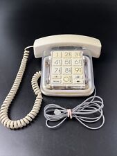 Vintage Conair Phone SW550 Neon Land Line Telephone Untested Push Button White picture