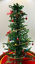 Mercury Glass Westrim Beaded Mini Christmas Tree Garland Fairy Dollhouse picture