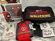 RARE Deadpool & Wolverine Belt Bag Koozie Pins Exclusive Merch + Funko Pop #1362 picture