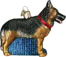 Dog Collection Glass Blown Ornaments for Christmas Tree, German Shepherd picture
