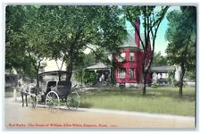 c1910 Red Rocks Home William Allen White Horse Carriage Emporia Kansas Postcard picture