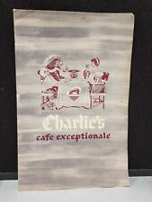 VINTAGE 1950's/1960's  CHARLIE'S CAFE Restaurant Menu MINNEAPOLIS MINNESOTA picture