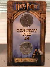 New On Card Harry Potter Coin Collection For Gringotts Savings Book UK 2 Coins X picture