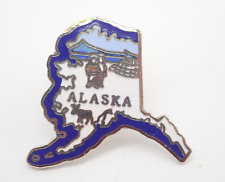 Alaska State Outline Vintage Lapel Pin picture