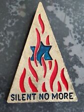 RARE 1971 American Jewish Congress SILENT NO MORE Stunning Pin Pendant picture