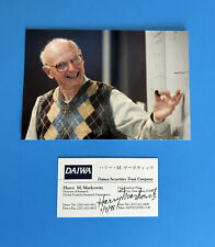 Harry Markowitz (Nobel Prize Economics 1990) Hand Signed Business Card picture