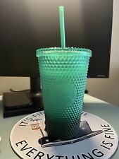 Starbucks Waxberry Mint Green Ombre Studded Grande 16oz Tumbler picture