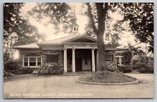 Gunn Memorial Library. Washington, Connecticut Vintage Postcard picture