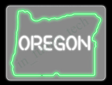 CoCo Oregon State Map Acrylic Neon Sign 14