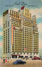 Postcard Times Square Hotel Dixie New York Linen Posted June 6, 1945 picture
