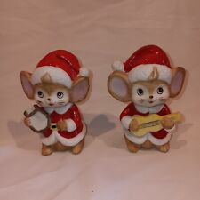 Vintage Homco Like Mice With Santa Hats picture