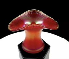 POSCHINGER Antique  German Art Nouveau Ruby “Onion Skin” Art Glass Vase picture