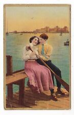 1911 MANHATTAN KANSAS ROMANTIC RISQUE VINTAGE POSTCARD KS ARRINGTON OLD  picture