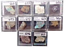 Micromount Mineral Lot MM97-10 Fine Specimens in Acrylic Boxes-Visit eBay Store picture