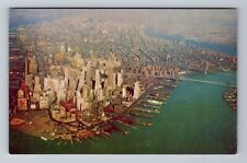 New York City NY, Aerial Photo New York City, Vintage Postcard picture