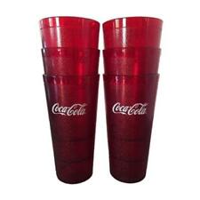 Coca-Cola Cups Red Plastic Tumbler 32-Ounce Restaurant Grade, Carlisle, Set of 6 picture