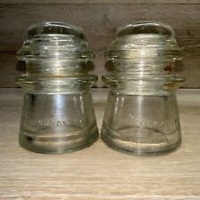 Lot of 2 Vintage Hemingray 17 Glass Insulators. - Great Condition picture