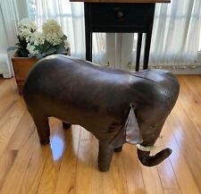 Vintage MC Brown Leather Elephant Hassock Omersa ? Abercrombie & Fitch? 1960s picture