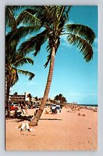 FL-Florida, Typical Beach Scene, Antique, Vintage Souvenir Postcard picture