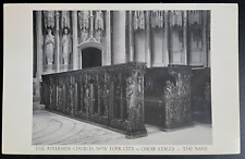 Vintage Postcard 1930's Riverside Church, Choir Stalls, Nave, New York City, NY picture