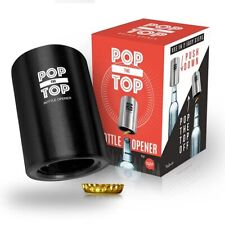 Pop-the-Top Beer Bottle Opener (Black): Automatic Bottle Cap Opener, Push Dow... picture