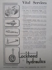 9/1946 PUB AUTOMOTIVE PRODUCTS LOCKHEED HYDRAULICS / SMITHS KLG ROLLS METEOR AD picture
