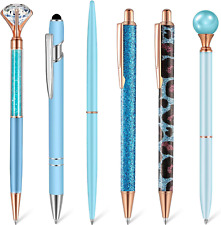6 Pcs Ballpoint Pens Set Metal Crystal Diamond Pen for Journaling Glitter Pens P picture