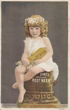 1883 Hires Improved Root Beer Trade Card Angel Girl picture