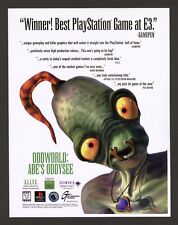 Oddworld Abe's Oddysee Playstation 1 PS1 PC PS Promo Ad Wall Art Print Poster picture