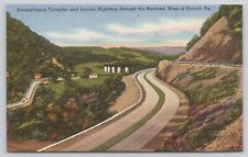 Pennsylvania Turnpike Lincoln Highway through Narrows Everett PA Postcard picture