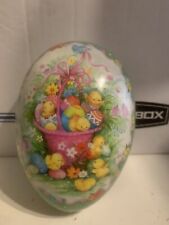 Vtg German Nestler Paper Mâché Easter Egg Large 6” Candy Container picture