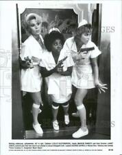 1988 Press Photo Actresses Leslie Easterbrook, Marion Ramsey And Janet Jones picture