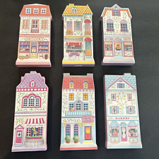 RARE HTF Lenox Village Flats~1997 Wooden Plaques Complete Set Of SIX NEW picture