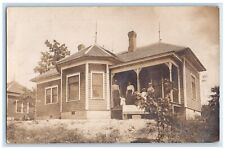 1908 House Family Baby Child Gorin Missouri MO RPPC Photo Posted Postcard picture