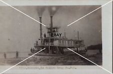 C 1907-1910 RPPC Postcard Steamboat Everett Le Claire Iowa BW picture
