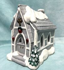 Vintage Plaster Christmas House Snow Hand Painted picture