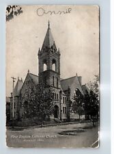 Mansfield OH First English Lutheran Church Bell Tower Ohio Vintage Postcard picture