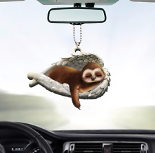Sloth Sleeping Angel Car Ornament, Sloth Angel Wings Christmas Ornament Gift picture