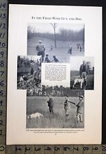 1933 NEW YORK SPORTSMEN HUNT QUAIL DOG LLOYDS NECK LONG ISLAND PRINT FC4090*  picture