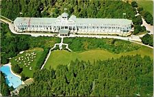Grand Hotel Mackinac Island Michigan Aerial View American Flags UNP Postcard picture