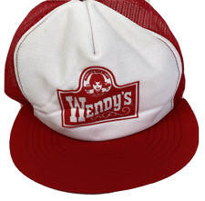 Vintage Wendy's Baseball Cap Hat Made in USA Red & White - Office-P3 picture