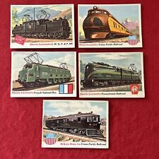 1955 Topps Rails & Sails LOCOMOTIVE TRAIN ENGINE Card Lot (5) All F-G Condition picture