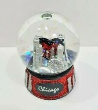 Chicago Skyline Glass Snow Globe I Heart Chicago Souvenir Gift 2