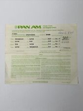 Vintage December 29, 1976 PAN AM Charter Ticket And Baggage Check, Pfizer picture
