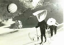 Snow Ski Postcard  Comical Black and White XTRATOURISTRIALS Vintage 1980s picture