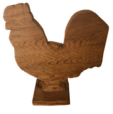 Vintage PRIMITIVE Chicken Hen Wood Decor Stand 10