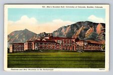 Boulder CO-Colorado University Of Colorado Resident Hall, Vintage c1946 Postcard picture