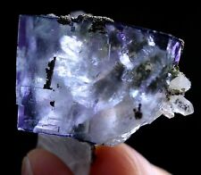 20g Natura Clear Purple FLUORITE & Pyrite Mineral Specimen/Yaogangxian China picture