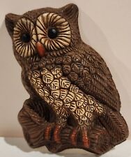 Vintage 1970s Foam Molded Owl Wall Hanging. Retro Decor Burwood. Collectible.  picture